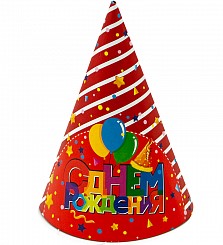 Колпаки Праздничные шарики С ДР, 6;шт, Е2150