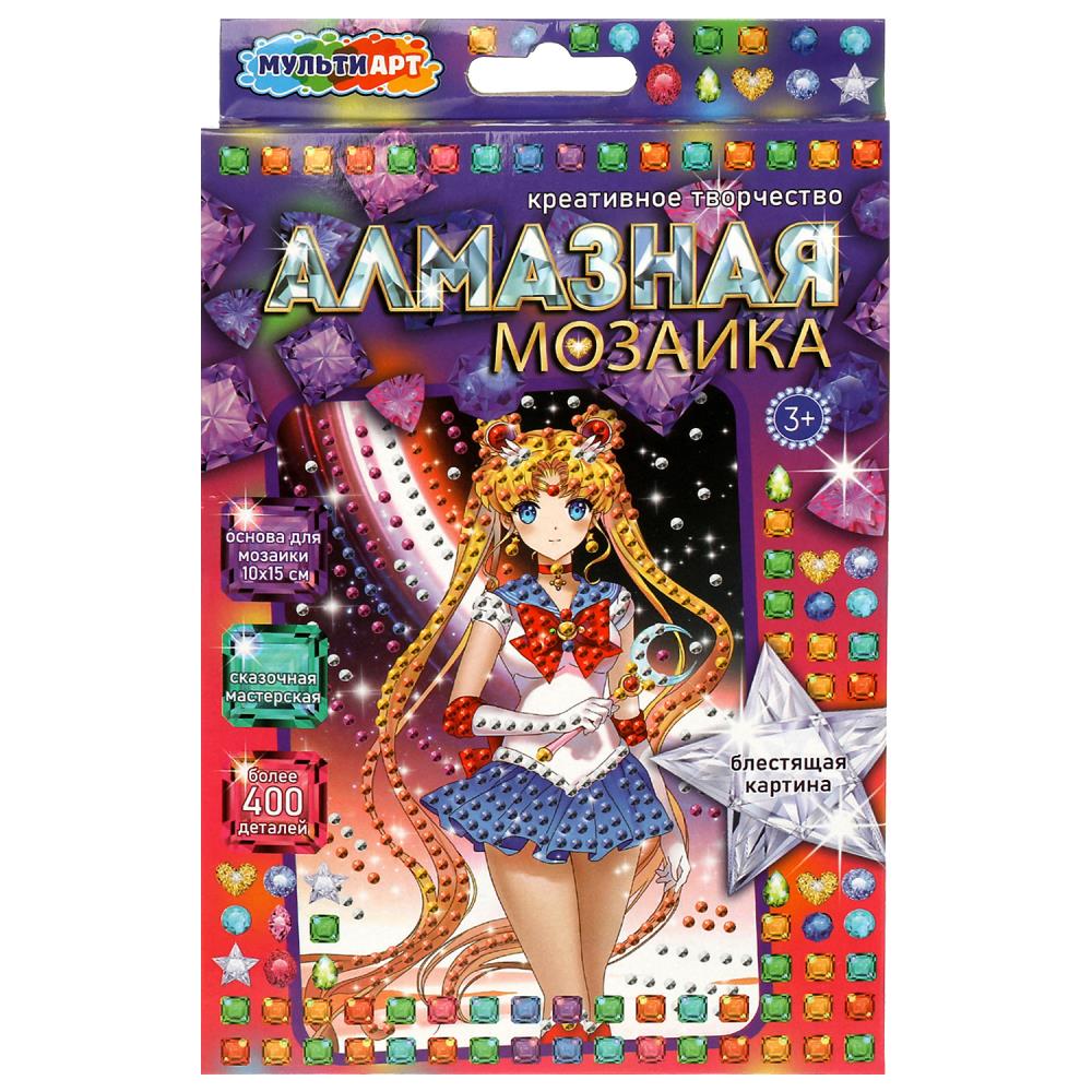 Алмазная мозаика 10х15 см, Волшебная девочка, МУЛЬТИ АРТ, 361136
