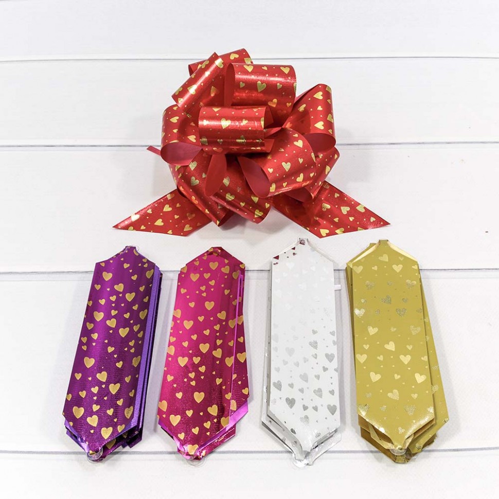 Бант-шар OMG 'Сердечки' 5 см, ОМ000534-50