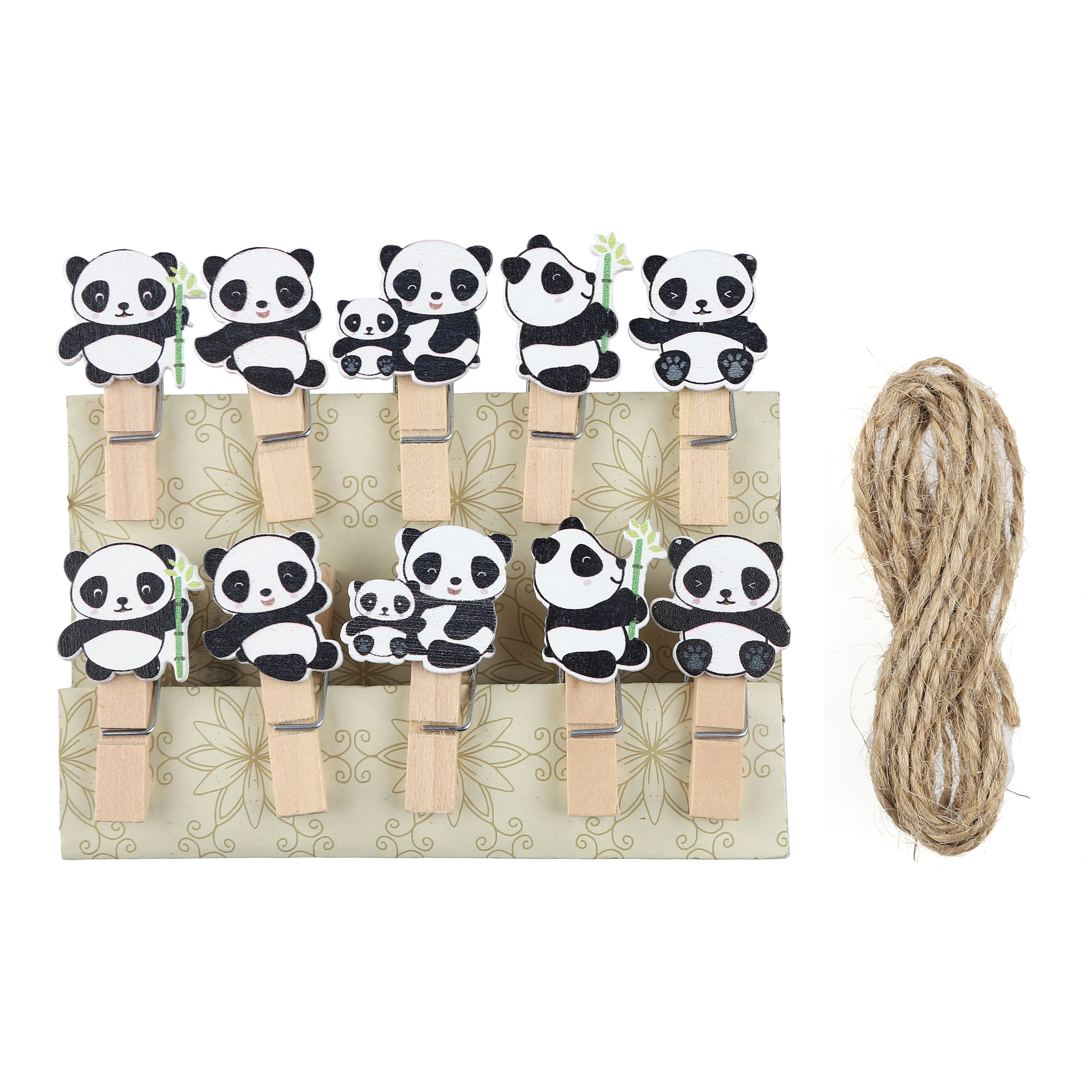 Декоративные прищепки, 'Панды', 3,5 см, (10 шт;уп), 6232425