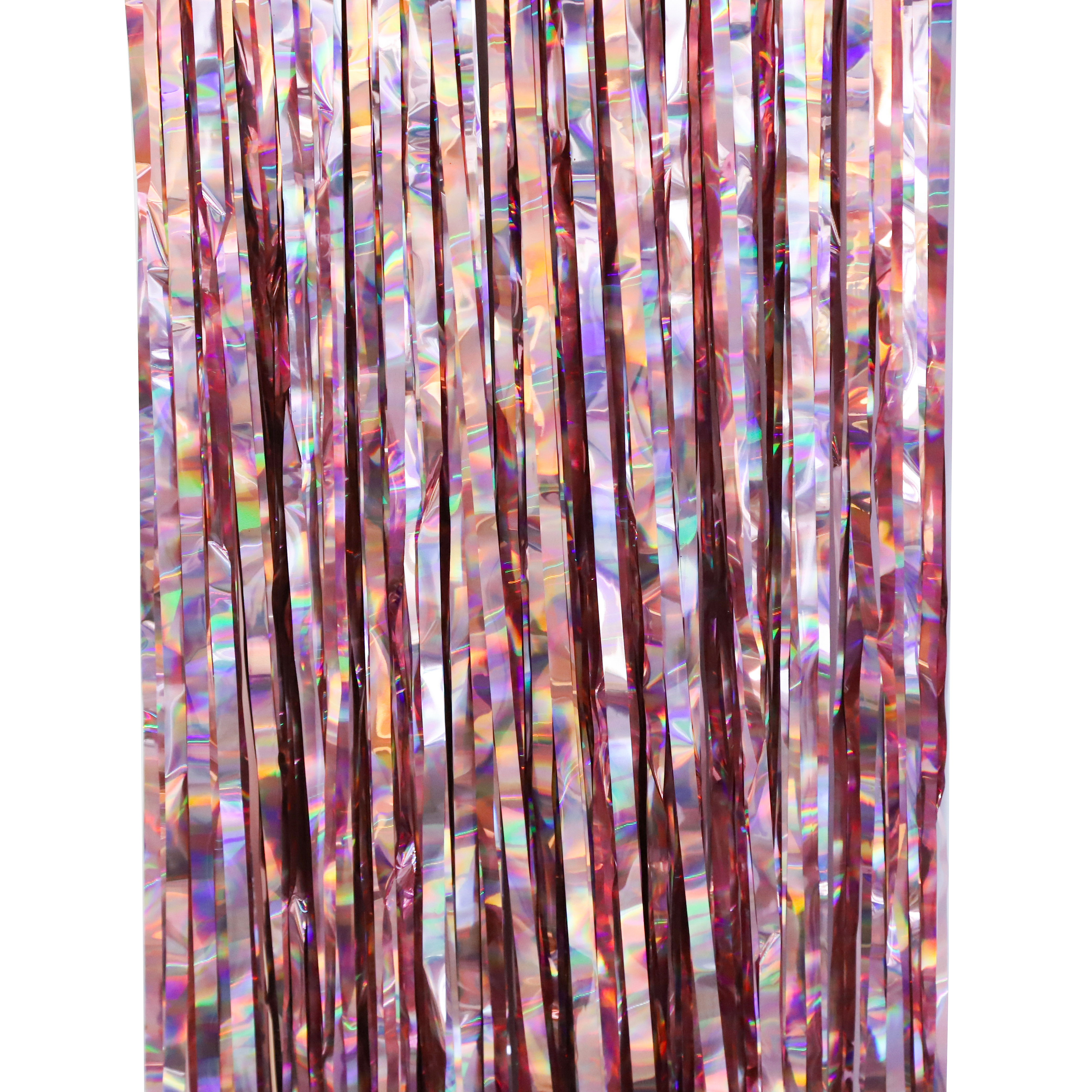 Занавес Дождик Электрик, Розовое Золото, Голография 100х200 см, 1 шт., 6230884
