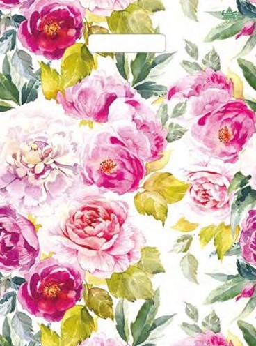 Пакет ПЭ с вырубной ручкой 37х30+3см (90) (АКВАРЕЛЬНЫЕ ПИОНЫ), ВУР49586