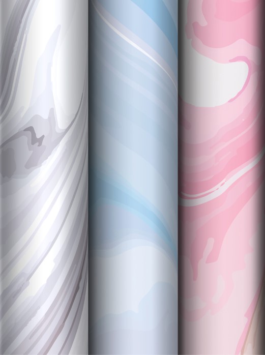 Упаковочная бумага глянц. 70х100см, MESHU Marble, 80 г/м2, ассорти, 3 дизайна, MS_62828