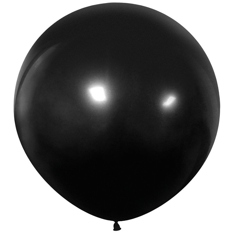 Шар латексный Весёлый праздник 36';1 м пастель 'Чёрный', 10 шт.;уп., 412432