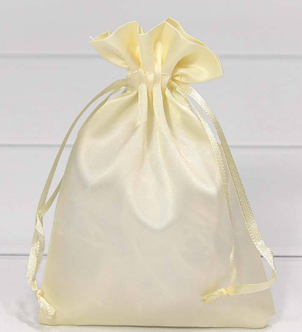 Мешочки атласные 12х15 Бледно-жёлтый, 000814-27H н-й	