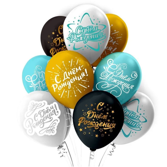 Шар латексный 12', СДР! Ассорти, шелк (25 шт;уп), Ч44306