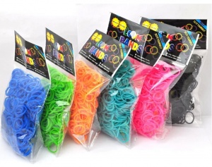 Резинки для плетения, цвета ассорти, (100 шт;уп), РЕЗИНКА;ПЛЕТЕНИЕ