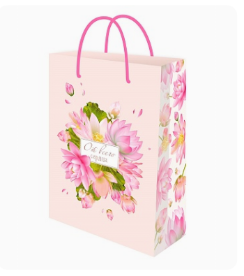 Пакет подарочный с глянц.лам. 22х31х10 см (ML) Лотосы, ППК-7898