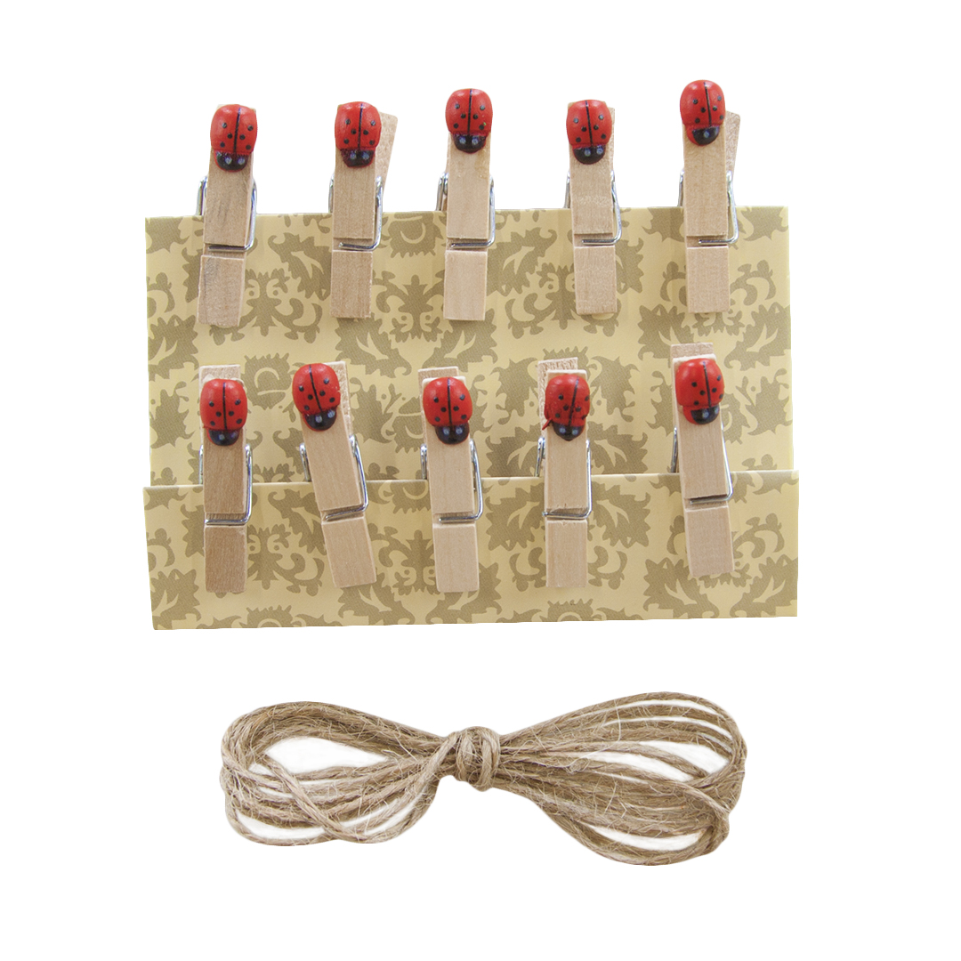 Декоративные прищепки, 'Божьи коровки', 3,5 см, (10 шт;уп), 6231470