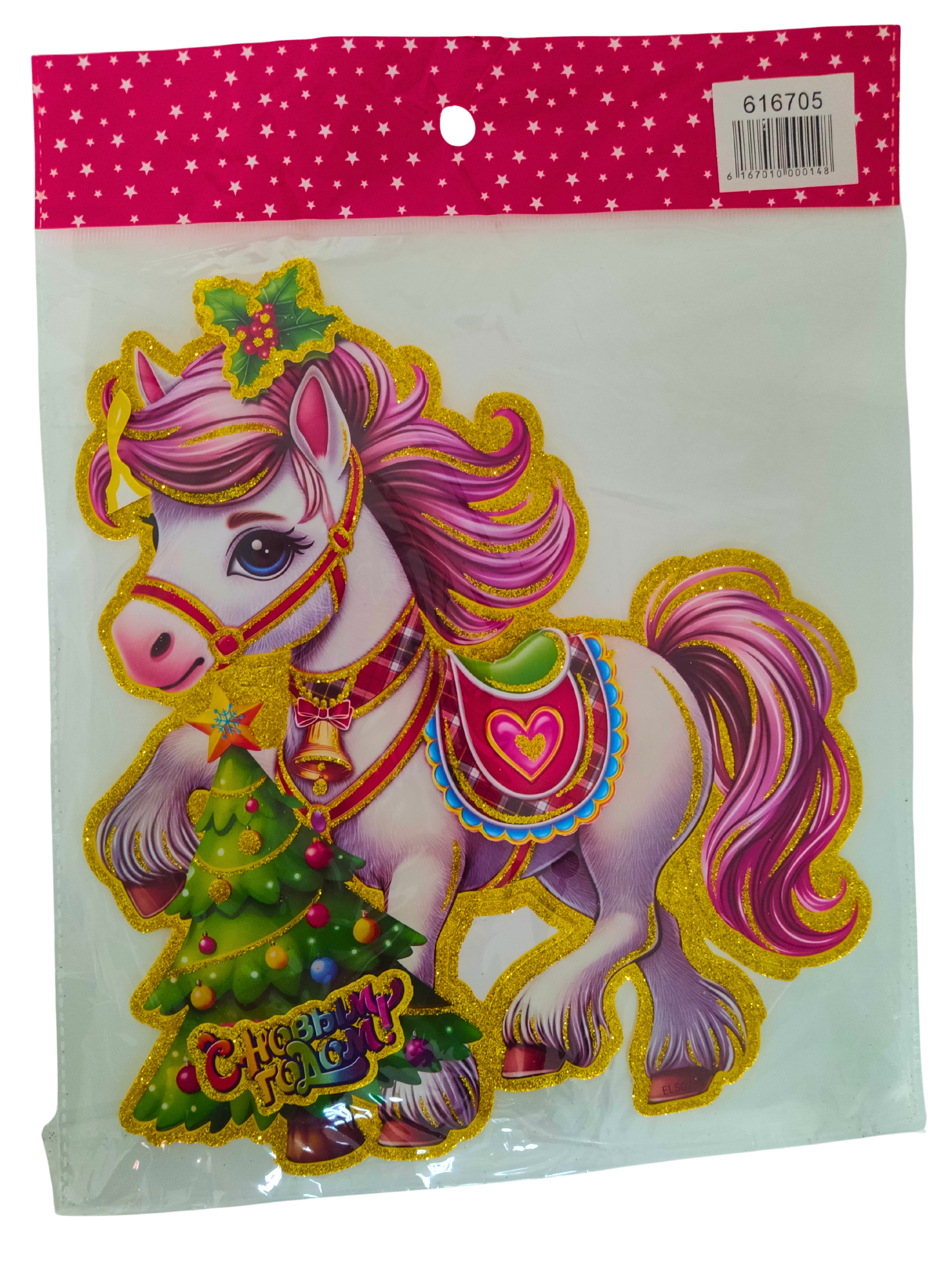 Новогодняя декоративная наклейка, 616705