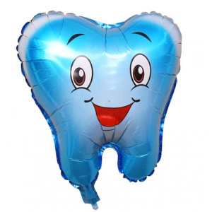 Шар фольгированный "Зубик голубой", Ф189-1/1