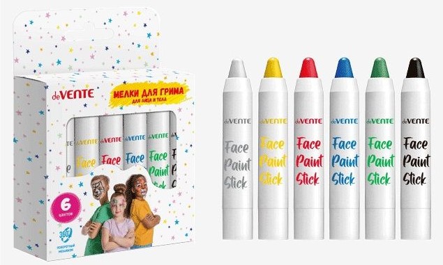 Мелки для грима лица и тела 'deVENTE' 6 классических цветов, 8080300