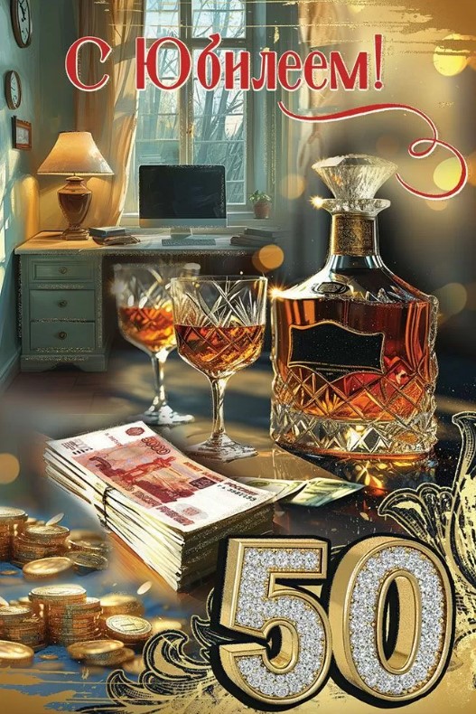 Открытка А5, С Юбилеем, 50000626