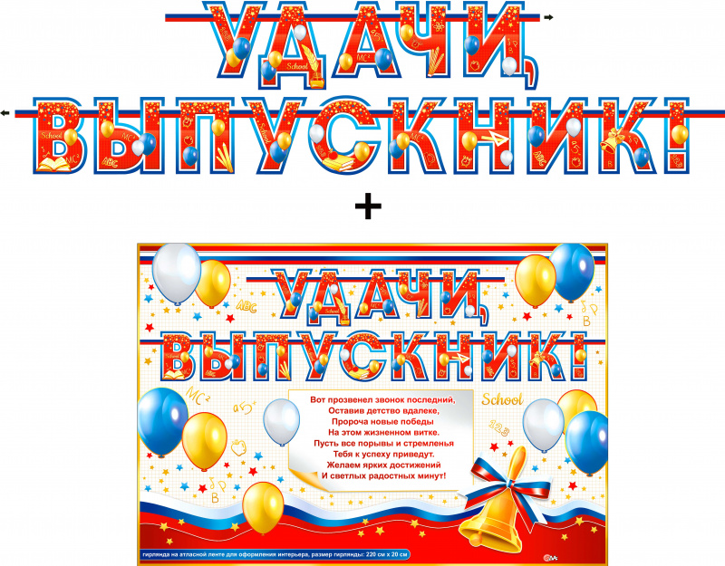 Гирлянда 'Удачи, выпускник', 700-11-L