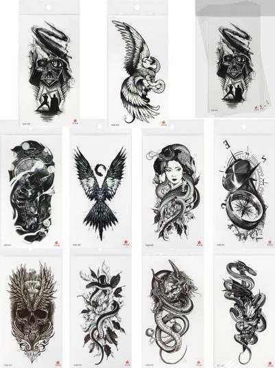 Татуировка наклейка , (11,4 х 21 см), Мифология микс, ТА-1761