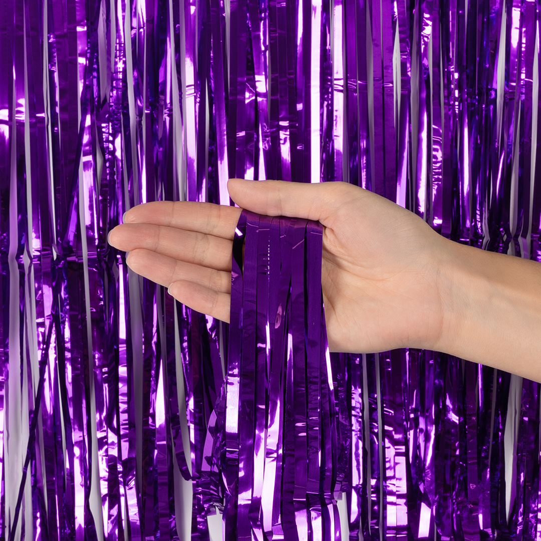 Занавес Дождик Фиолетовый, Металлик, 100~200 см, 1 шт., 6233566