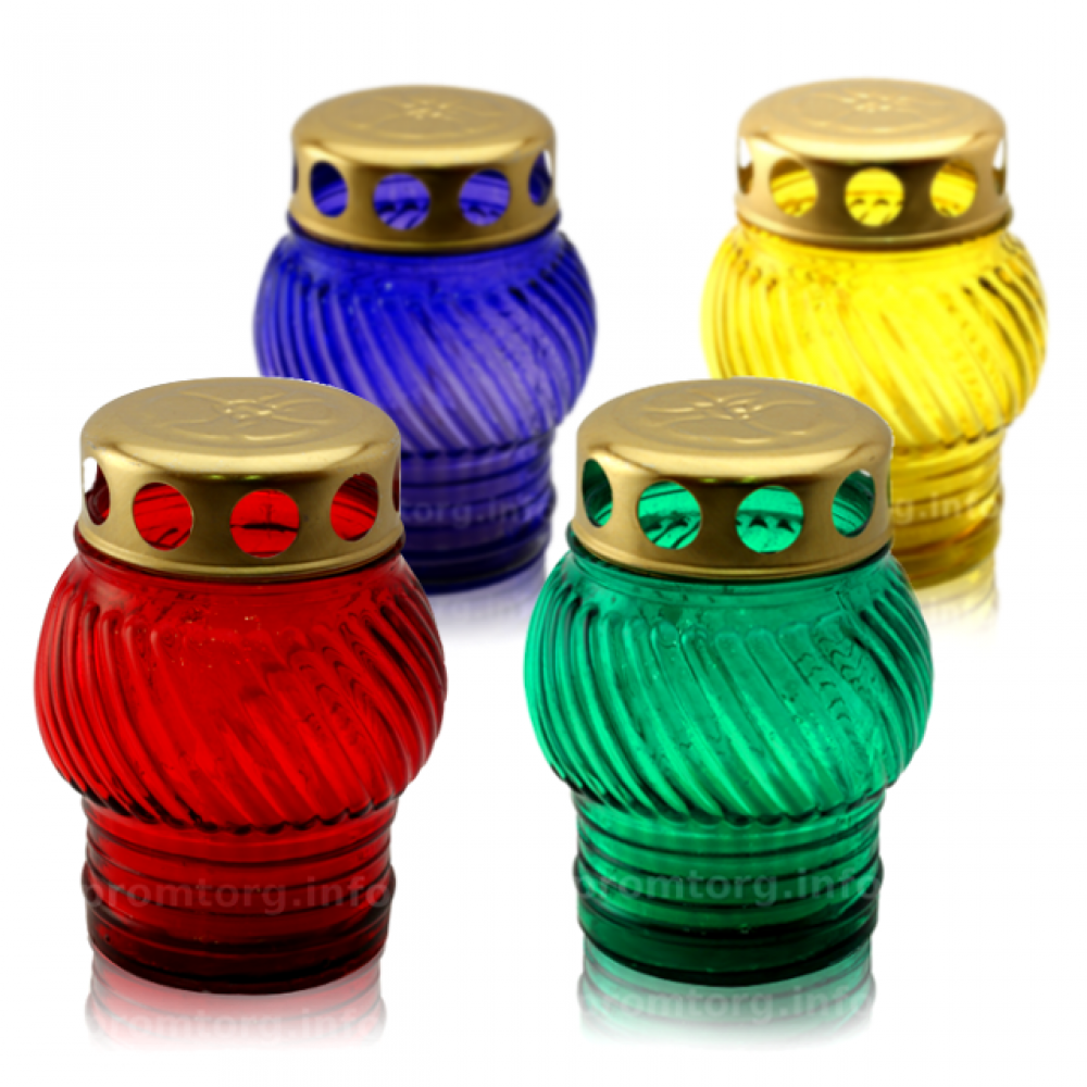 Лампада ООО Лампада 'Цвета в ассортименте' неугасимая, заливная, стеклянная