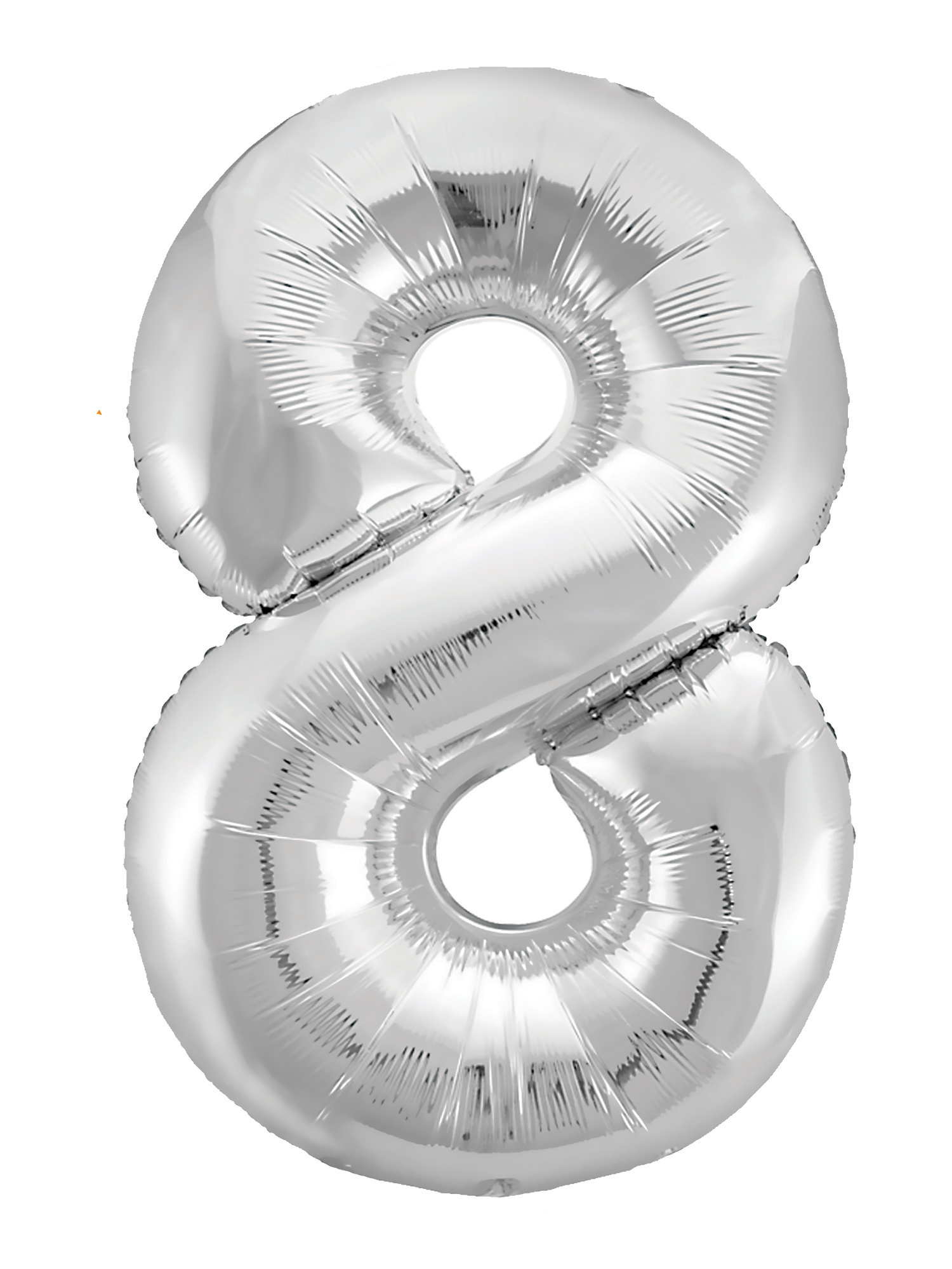 Шар фольга Agura Slim, цифра 8 'Серебро', 40', индивид. уп., европодвес, 754580