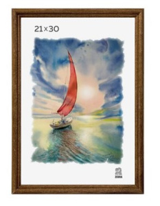 Фоторамка деревянная 21х30 , цвет коричневый, (1701)