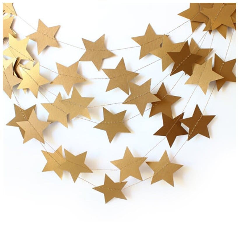 Гирлянда-подвеска Звезда, Золото 220см 1 шт 521164