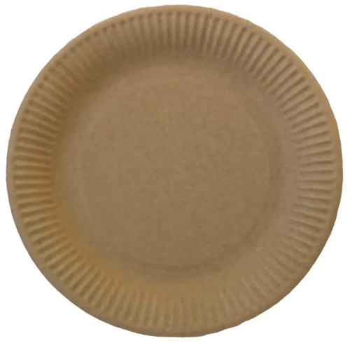 Тарелка бумажная D=180 мм, цвет Крафт (х50), ПОС53841