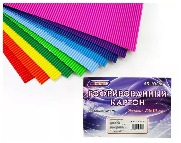 Картон гофрированный 'ASMAR' , цветной , 250 гр, AR-10287