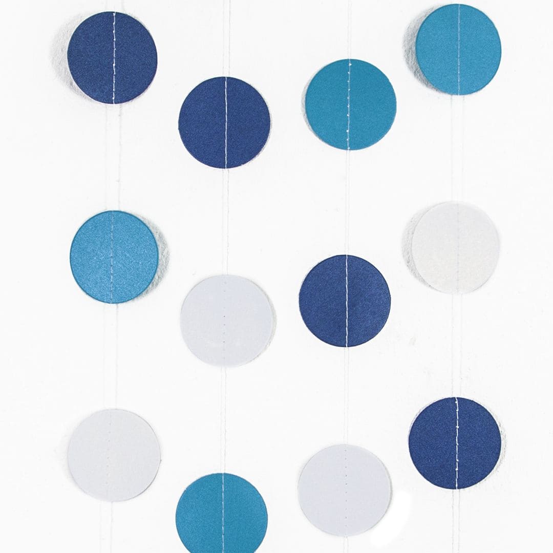 Гирлянда-подвеска Круг, Голубой микс перламутр 250см 1 шт 615220