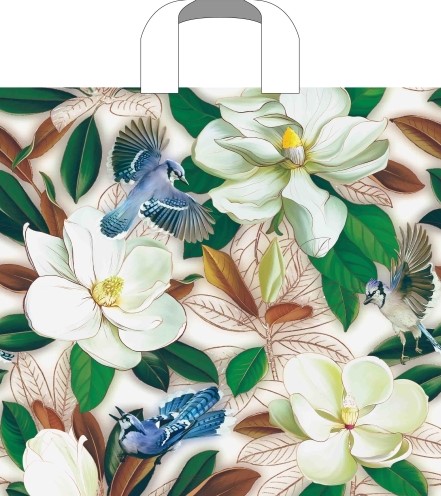 Пакет ПЭ с петлевой ручкой 38х34+3см (70) (Прятки в цветах) Интерпак, ПТЛ51594