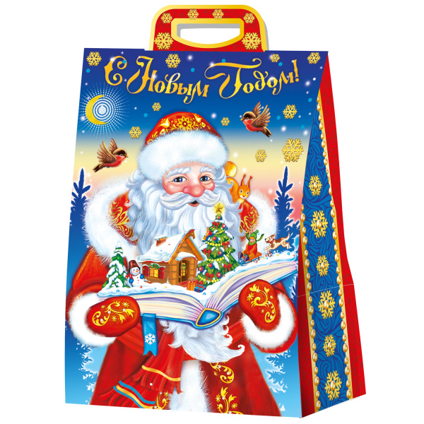 Новогодняя упаковка 'Поздравление 2.0', 2000 г, картонная подарочная коробка, 15010603