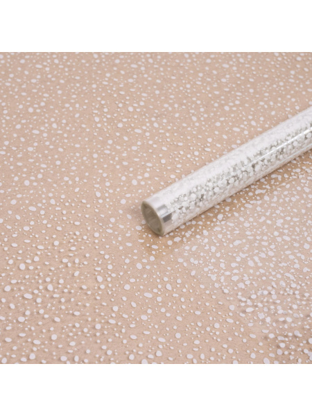 Пленка прозрачная с рисунком 'Капли' Белый, 70 см, 200 гр, 780202