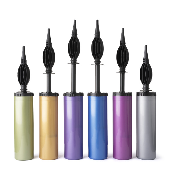 Насос ручной , двухходовой , металлик , 28,5 см , ассорти цвета, HT105