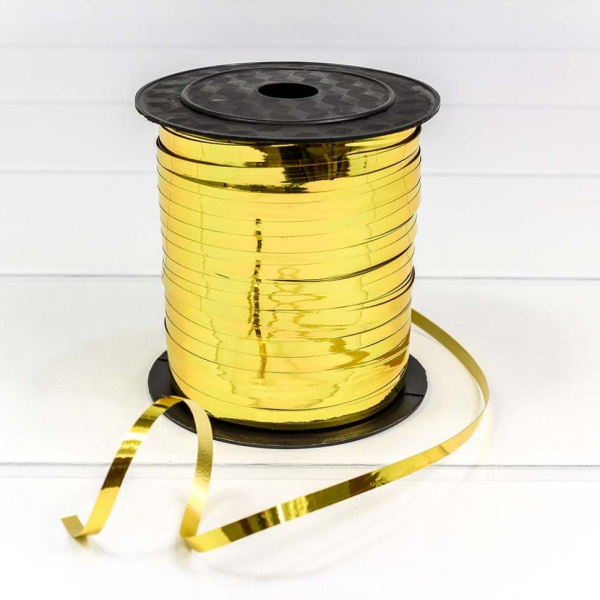 Лента OMG 'Золото', метал., полипроп. в бобине, 0,5 см.х 228 м, OM500582-1