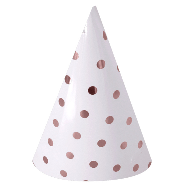 Колпак, 'Волна Веселья', Конфетти,Белый;золото, 16 см, 6 шт;уп, 6231759